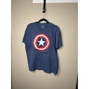 Marvel Men's Blue Captain American‎ T-Shirt,  captain America, marvel t-shirt,